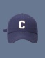 Fashion Black Cotton C Standard Baseball Cap
