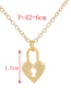 Fashion Gold Copper Love Lock Necklace