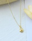 Fashion Gold Copper Inlaid Zircon Heart Lock Necklace