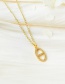 Fashion Gold Copper Inlaid Zircon Geometric Necklace