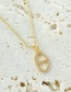 Fashion Gold Copper Inlaid Zircon Geometric Necklace
