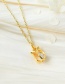 Fashion Gold Copper Inlaid Zircon Flower Necklace