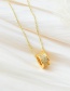 Fashion Gold Copper Inlaid Zircon Ring Necklace