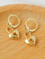 Fashion Gold Copper Love Lock Earrings