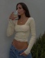 Fashion White Square Neck Knitted Top