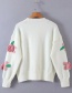 Fashion Black Hand-embroidered Sweater Coat With Flowers