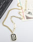 Fashion Silver Color Titanium Steel Thick Chain Letter Necklace