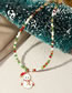 Fashion Snowman Christmas Rice Beads Snowman Necklace
