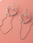Fashion Silver Color Alloy Hollow Love Thorn Tassel Earrings