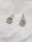 Fashion Silver Color Alloy Full Diamond Geometric Triangle Earrings
