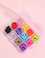 Fashion Color 12 Grid Colorful Lobster Clasp Material Box