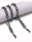Fashion Black Metal Color Preserving Ring Chain Glasses Chain