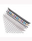 Fashion White Grid Cotton And Linen Plaid Plaid Triangle Saliva Towel