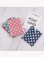 Fashion Light Blue Love Print Strap Triangle Saliva Towel