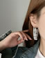 Fashion Ear Ring Alloy Plaid C-shaped Earrings