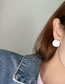 Fashion White Alloy Irregular Round Earrings