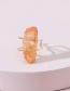 Fashion Orange Alloy Geometric Crystal Tooth Head Ring