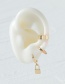 Fashion Gold Color Alloy Geometric Small Lock Earring Set