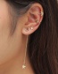 Fashion Gold Color Alloy Unilateral Star And Moon Earring Set