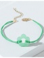 Fashion Green Resin Flower Wax Rope Bracelet
