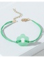 Fashion Green Resin Flower Wax Rope Bracelet