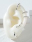 Fashion Silver Color Alloy Star Unilateral Ear Ring Set