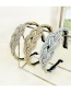 Fashion Silver Color Yellow Silver Color Fabric Color Matching Woven Headband