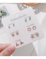 Fashion 5# Alloy Star And Moon Whale Love Earrings Set