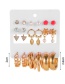 Fashion 3# Alloy Geometric C-shaped Pearl Earring Set