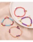 Fashion Color Geometric Beaded Star Love Bracelet Set