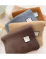 Fashion Khaki Pure Color Knitted Patch Scarf
