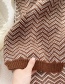 Fashion Brown Printed Double-knit Scarf