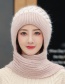 Fashion Leather Purple Two-piece Woolen Knitted Bib And Woolen Cap