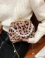 Fashion Khaki Plush Leopard Print Pearl Tote Shell Bag
