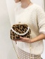 Fashion Pink Plush Leopard-print Pearl Tote Shell Bag