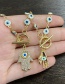 Fashion Gold Color Titanium Steel Palm Ot Buckle Eye Necklace Gold Plated