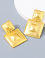 Fashion Gold Color Alloy Square Geometric Stud Earrings