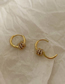 Fashion Gold Color Alloy Diamond-studded Geometric Earrings
