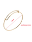 Fashion Rose Gold Color Inner Diameter 60mm Stainless Steel Single Hook Retractable Bracelet