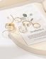 Fashion Gold Color Alloy Geometric Multilayer Ring Set