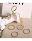 Fashion 11# Alloy Multilayer Twist Chain Geometric Ring Set