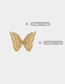 Fashion Gold Color Copper Inlaid Zirconium Butterfly Brooch