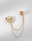 Fashion Gold Color Alloy Crown Chain Brooch