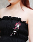 Fashion Silver Color Red And White High-grade Shell Beads Alloy Geometric Flower Brooch