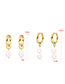 Fashion Two Pearls Copper Geometric Pearl Earrings