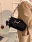 Fashion Black Pu Lock Flap Silk Scarf Crossbody Bag