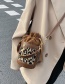Fashion Brown Pu Leopard Print Drawstring Large Capacity Bucket Bag