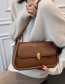 Fashion Sandalwood Coffee Pu Flap Crossbody Bag