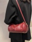 Fashion Red Wine Twisted Portable Cylinder Messenger Bag