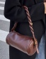 Fashion Khaki Twisted Portable Cylinder Messenger Bag
